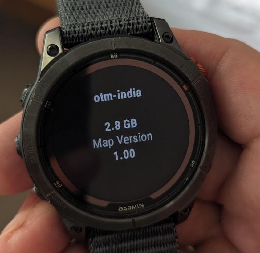 New map info on the watch