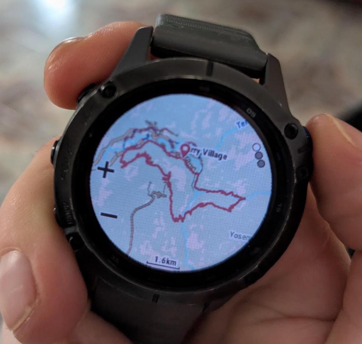 Examples of how a GPX Route (created in Strava) appears using the new map