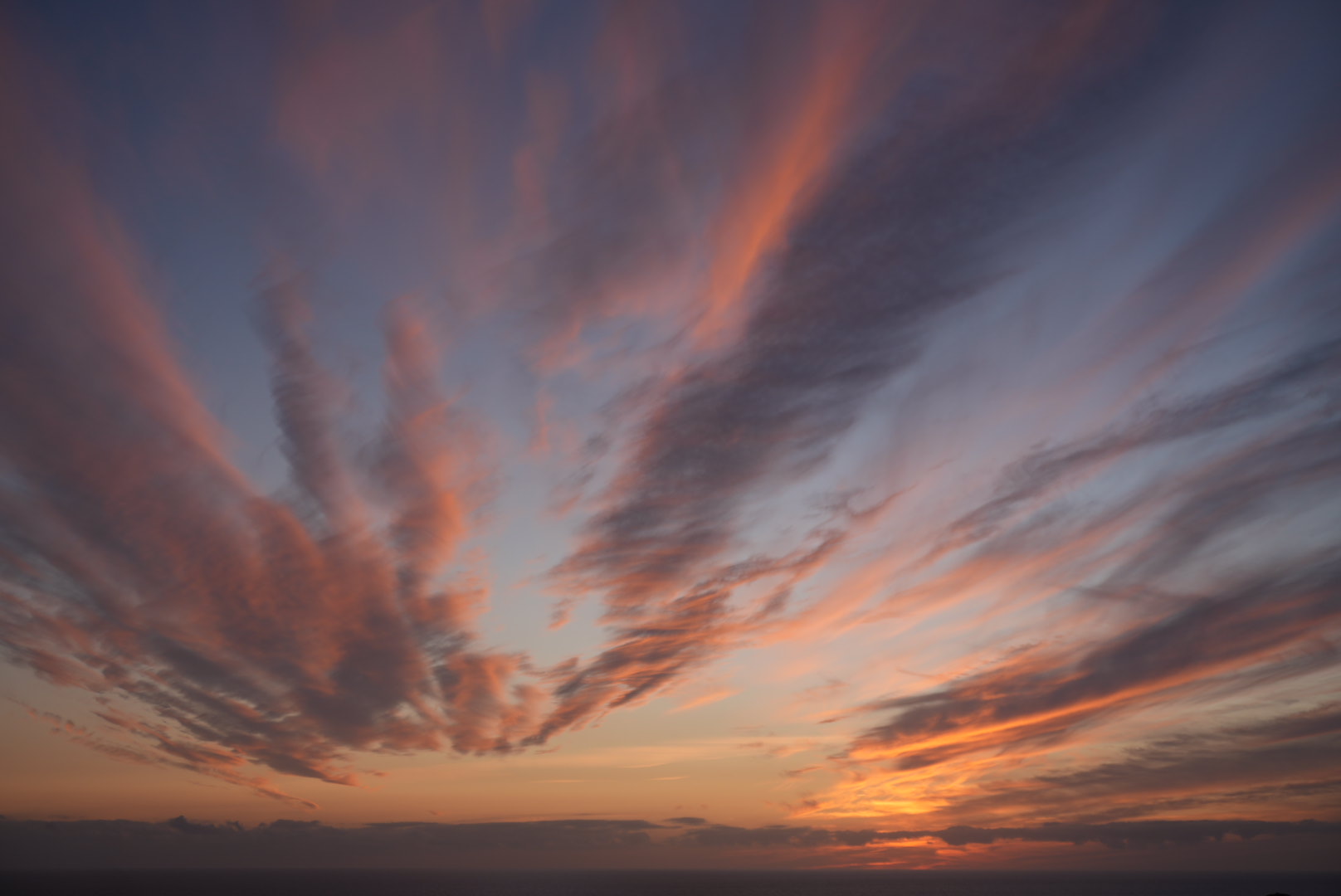 Sunset over the ocean