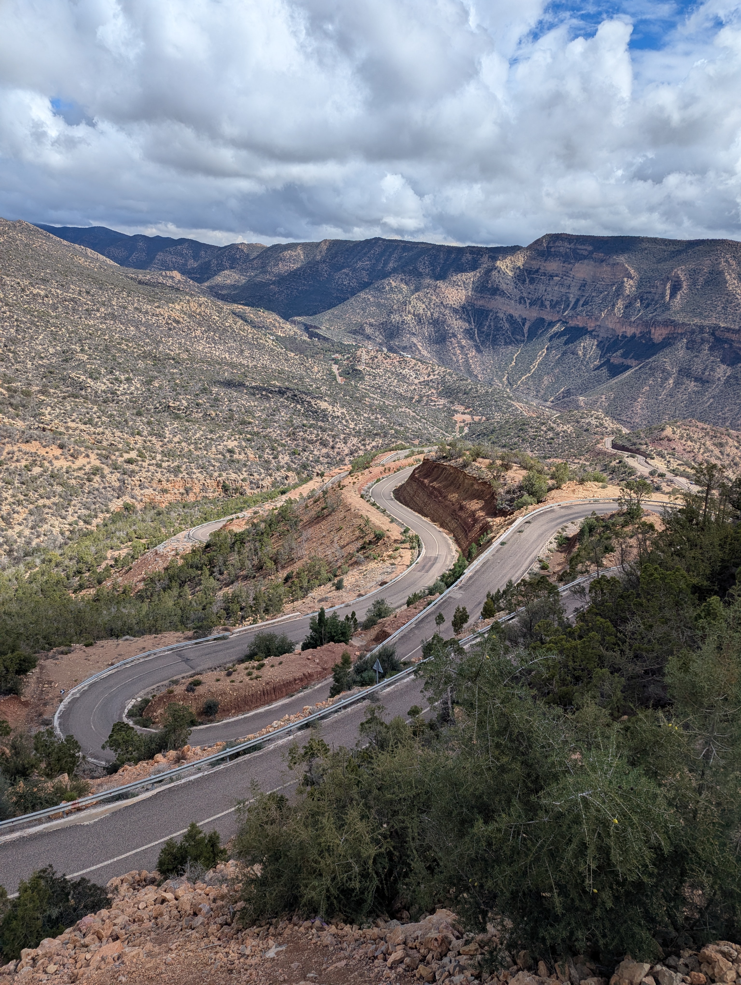 Winding hairpins that I cycled up. Not pictured: All the ones above me I didn't attempt